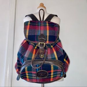 Vintage 80’s Guess Plaid Backpack